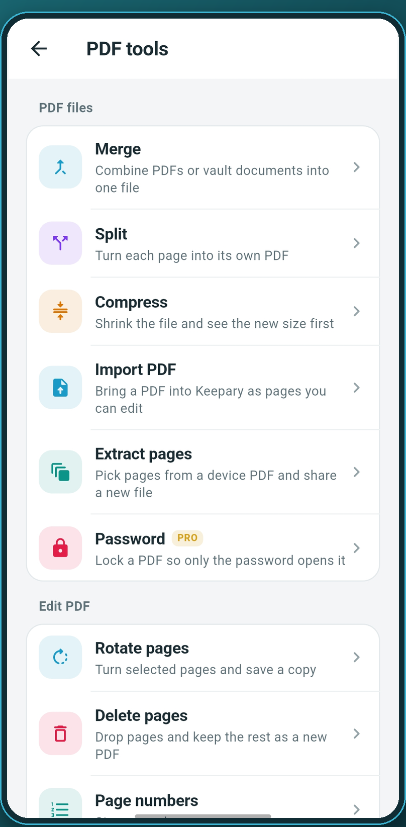 Keepary PDF tools